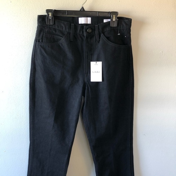 Frame Black Le Italien High Waist Straight Leg Jeans 28 - Picture 6 of 13